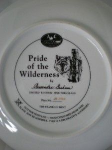 Pride of Wilderness Cassandra Graham Wolf Plate COA