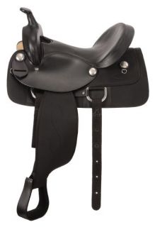 15 5 Western Cordura and Leather Gaited Horse Trail Horse Tack Black