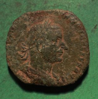  Imperial AE Sestertius Coin of Trebonianus Gallus Libertas Avgg