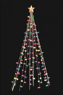 84 Tall Multicolor Christmas Lights Yard Tree Indoor Outdoor