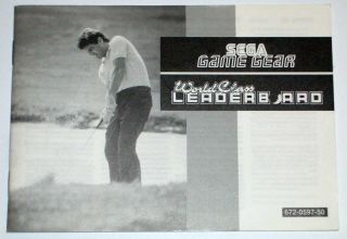 World Class Leader Board Golf Sega Game Gear Game