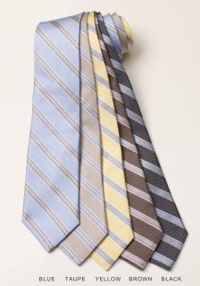Hickey Freeman Mens Mahogany Collection Mogador Textured Stripe Tie