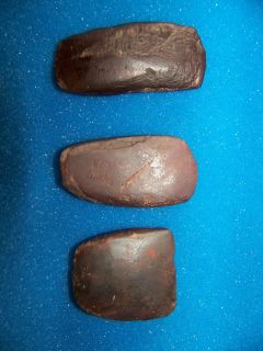 Lot of 3 Nice Hematite Celts Indian Artifact Gallipolis Ohio
