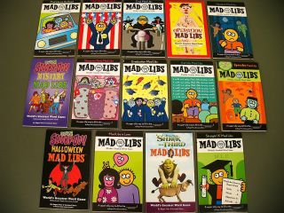 Lot 14 Mad Libs Word Game kids books travel Fun Car set For President