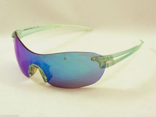  V90 Ice Blue Frames Brown Mirrored Lenses Slider Sunglasses ★