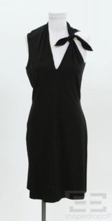 Jean Paul Gaultier Black Wool Asymmetric Tie Dress Size 10