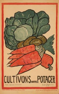 WWI French Victory Garden Poster Conserve Food Kitchen Décor Home