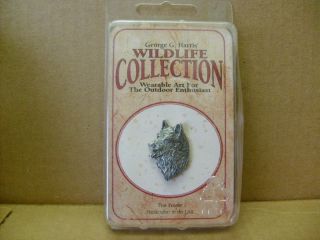 George C Harris Wildlife Collection Wolf Pin 411 New
