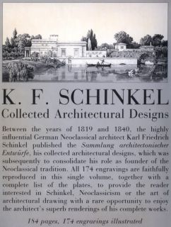 Karl Friedrich Schinkel Collected Architectural Designs 174 Engraved