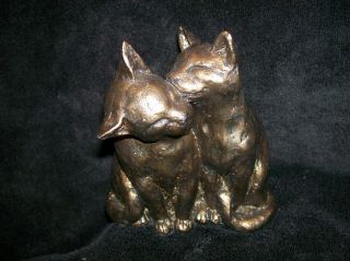 Heritage Cold Cast Bronze Cat Yum Yum and Friend Frith