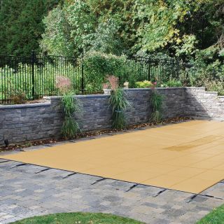 Aqua Master Tan Solid Inground Swimming Pool Safety Cover 18x36