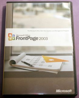 Microsoft Office FrontPage 2003 Web Site Creation Design Genuine