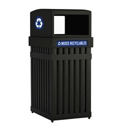 25 Gallon Parkview Single Outdoor Recycling Trash Can