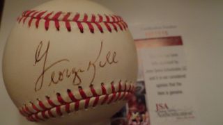 George Kell Signed Autograph AUTO OML Baseball JSA COA HOF TIGERS