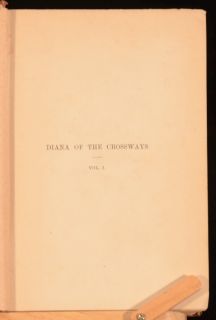  Diana of The Crossways A Novel by George Meredith First Edition