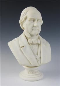  1870 ENGLISH Large PARIAN BUST George PEABODY Porcelain FIGURINE Award