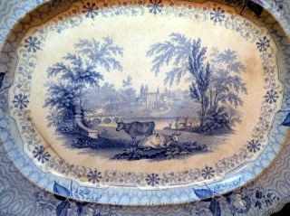 1830s Phillips Romantic Staffordshire Platter