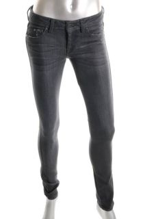 Genetic Denim NEW Shya Black Whisker Wash Low Rise Skinny Jeans 26