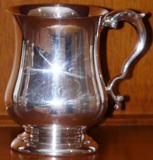 George V Silver Plated Tankard 1 2 Pint Size Circa 1921 1934 Maker AW