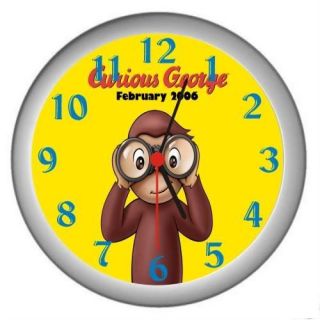Curious George White Decor Wall Clock New