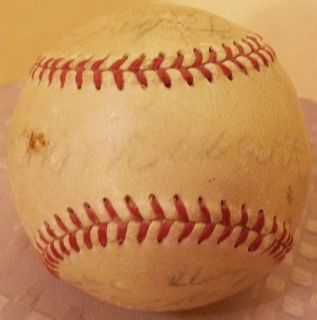 1951 AL All Star Autographed OAL ball w Connie Mack Stengel 9 HOFers