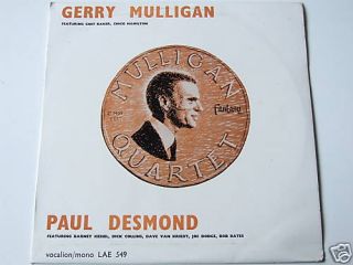Gerry Mulligan Quartet Paul Desmond Quintet LP Mono
