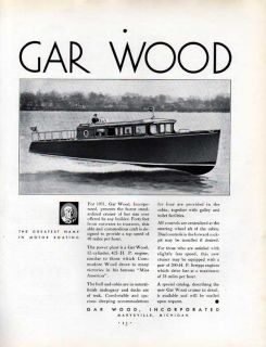 FA 1930 Garwood Motor Boat Cruiser SHIP Luxury Recreation
