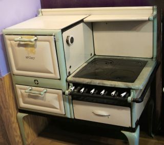  Vintage 1927 Mcclary Cast Iron Enameled Gas Cook Stove Complete