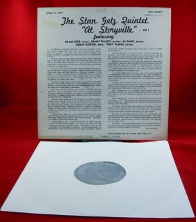 Stan Getz at Storyville on Royal Roost Deep Groove Mono Orig