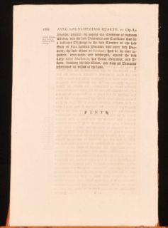 1774 Act of Parliament for Grant from Sinking Fund