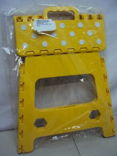 GGI 13 inch EZ Fold Step Stool Yellow JLD 320 New Supports 300Lbs