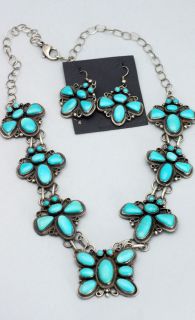 Navajo Indian GARY JOHNSON Turquoise Silver BUTTERFLY Earrings