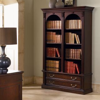  Cherry Double Arch Bookcase File Drawer Office Furniture New
