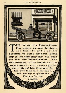 1913 Ad George N Pierce Co. Arrow Automobile Motor Car   ORIGINAL