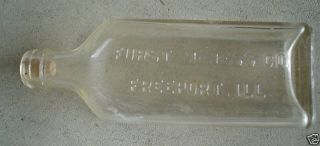 Vintage Glass Medicine Bottle Furst Mcness Freeport Ill