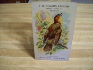 Steward Factory National Candy Co St Louis Bird Trade Card
