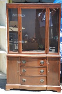 SALE 1940s DUNCAN FYFE MAHOGANY CHINA CABINET REDUCED GORGEOUS