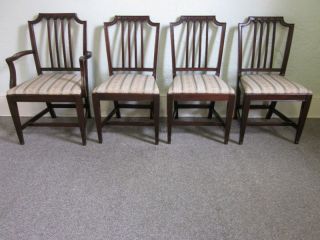 Georgetown Galleries 4 Mahogany Federal Dining Chairs