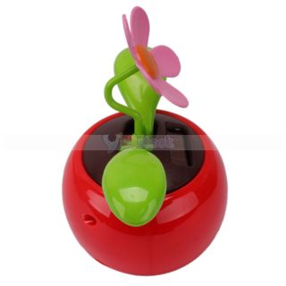 New Funny Toy Gift Flip Flap Swing Solar Flower Courlor Red