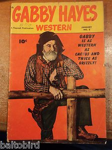 Gabby Hayes Western 2 Comic Book 1949 Good Bright Cover