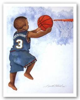 Basketball Art New Shareef in Town by Kenneth Gatewood