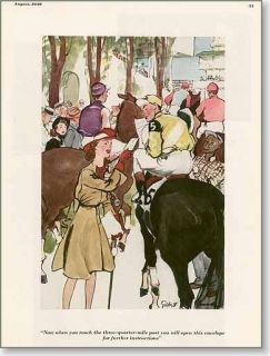1939 Before The Horse Race Gilbert Bundy Print Art