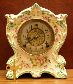 Gilbert Porcelain Mantle Clock