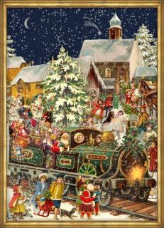 Victorian Christmas Train German Advent Calendar
