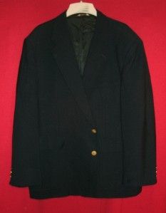 48S Hamricks of Gaffney SC 2 Button Blue Wool Sport Jacket Suit Coat