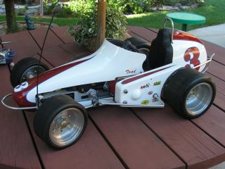 Gilmer 1 4 Scale Midget Race Car Custom White with Red Accent