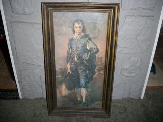  Boy Oil Painting Reproduction Thomas Gainsborough Vintage RARE