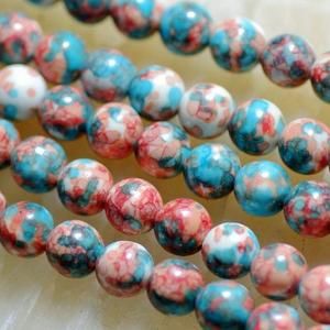 8mm Colorful Rainbow Jasper Gemstone Loose Beads 15AAA