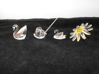 Lot of 4 Different Swarovski Crystal Figurines All Vintage