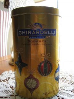 Ghirardelli Christmas Ornament Design Tin Canister